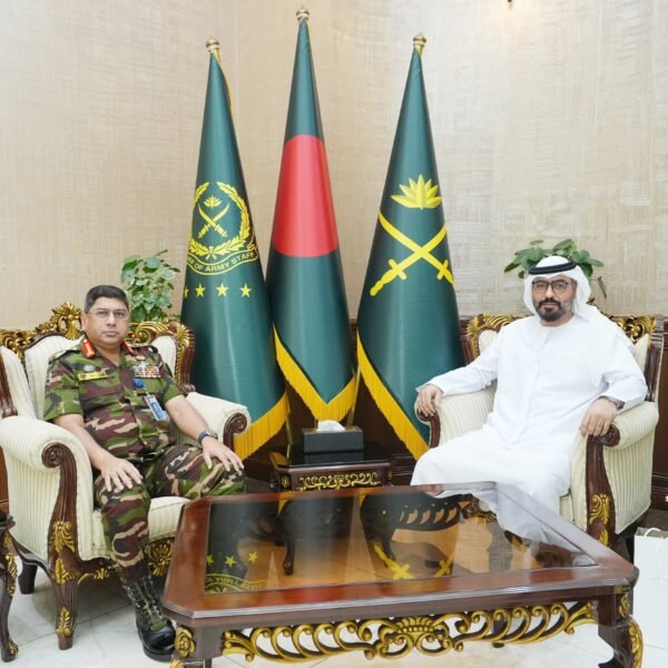 সেনাপ্রধানের সাথে সংযুক্ত আরব আমিরাতের রাষ্ট্রদূত এর সৌজন্য সাক্ষাৎ