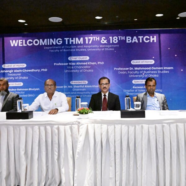 ঢাকা বিশ্ববিদ্যালয় ট্যুরিজম ও হসপিটালিটি ম্যানেজমেন্ট বিভাগের শিক্ষার্থীদের বরণ…