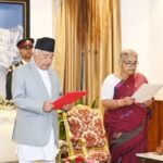 নেপালের প্রধানমন্ত্রী হিসেবে শপথ গ্রহণ…