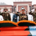 সুদানে শাহাদাতবরণকারী শান্তিরক্ষীদের নামাজে জানাযা…